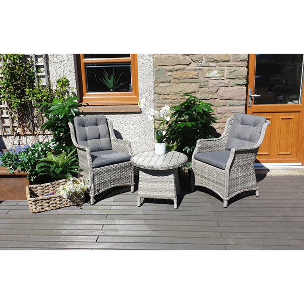 Dakota Fields Spaldings Round 2 Person 60Cm Long Bistro Set with